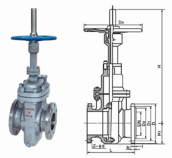淮安手动平板闸阀结构图